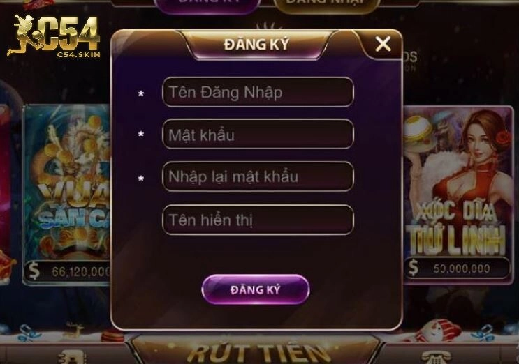 Đăng ký tài khoản tại C54